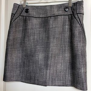 The Limited+Short Tweed Skirt+Black/White+Sz 10